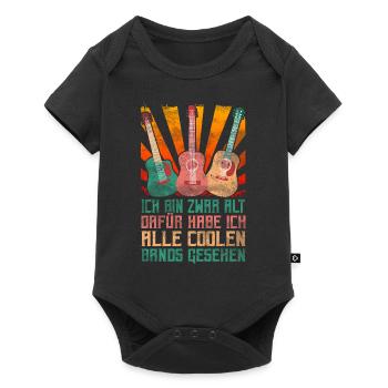 Rocker und Gitarrenliebhaber alle coolen Rockbands - Baby Premium Kurzarmbody - Schwarz - Vorne