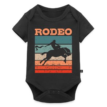Cowboy Rodeo Western Bull Rider Bucking Riding - Baby Premium short-sleeve bodysuit - black - Front