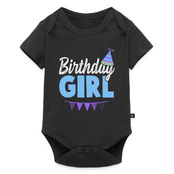 fille fille anniversaire - Body à manches courtes Premium Bébé - noir - Devant