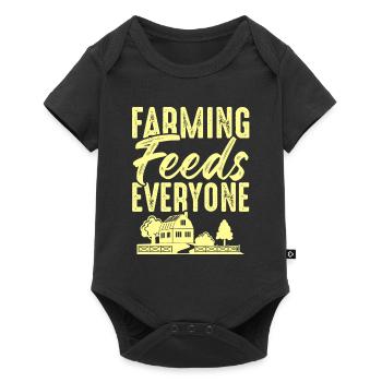 farm farming - Baby Premium short-sleeve bodysuit - black - Front