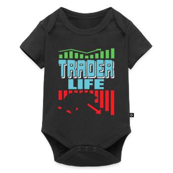 Trader Life Awesome Retro Bear Cycle T-Shirt - Baby Premium short-sleeve bodysuit - black - Front