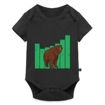 Vintage Cool Bear Market Cycle Investor T-Shirt - Baby Premium short-sleeve bodysuit - black - Front