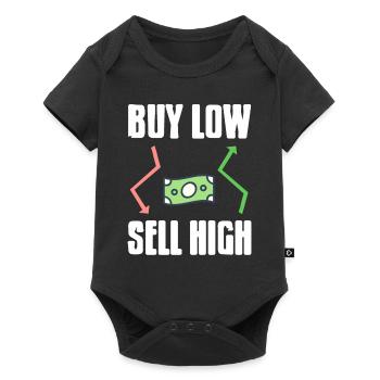 Buy Low Sell High Awesome Stock Crypto Investor - Baby Premium short-sleeve bodysuit - black - Front