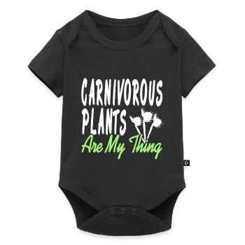 Carnivorous Plants Are My Thing Cool Retro - Baby Premium short-sleeve bodysuit - black - Front