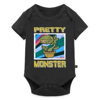 Pretty Monster Retro Vintage Carnivorous Plants - Baby Premium short-sleeve bodysuit - black - Front