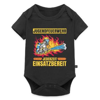 Jugendfeuerwehr Jederzeit Einsatzbereit Jugendfeue - Baby Premium Kurzarmbody - Schwarz - Vorne