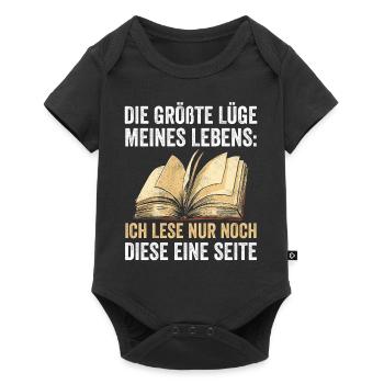 Die Größte Lüge Meines Lebens: Ich Lese Nur Noch D - Baby Premium Kurzarmbody - Schwarz - Vorne