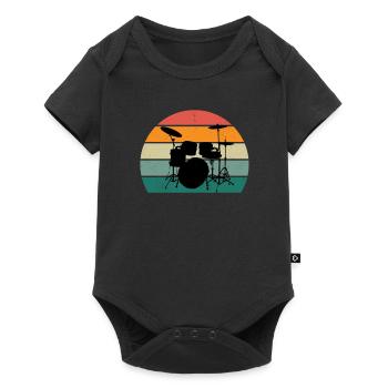 Drummer Drum Drummer Drummer Drums - Baby Premium short-sleeve bodysuit - black - Front