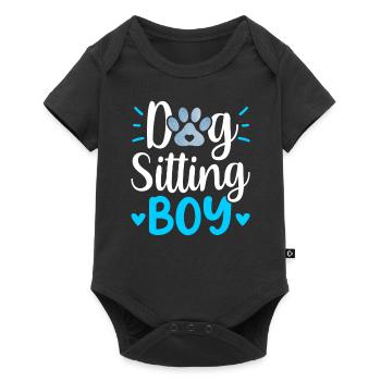 Dog Sitter Jeune Chien Assis Chien Assis Chien - Body à manches courtes Premium Bébé - noir - Devant