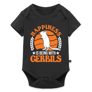 Gerbil Glück Racing Rat Germaaus - Baby Premium short-sleeve bodysuit - black - Front