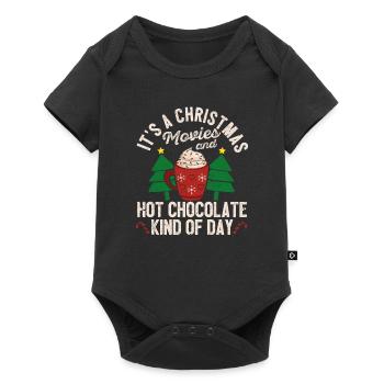 C’est un film de Noël et du chocolat chaud - Body à manches courtes Premium Bébé - noir - Devant