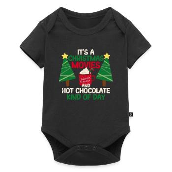 C’est un film de Noël et du chocolat chaud - Body à manches courtes Premium Bébé - noir - Devant