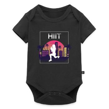 Palmiers de Californie HIIT - Body à manches courtes Premium Bébé - noir - Devant