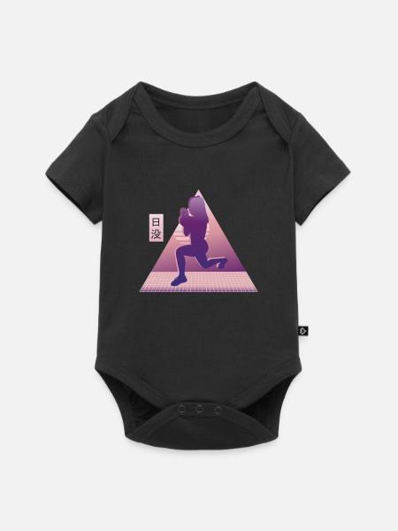 Vaporwave HIIT - Baby Premium Kurzarmbody - Schwarz