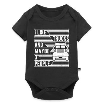 Truck Driver Truck Driver Professional Driver Trucker - Baby Premium short-sleeve bodysuit - black - Front