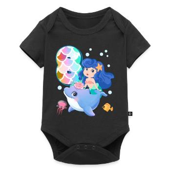 8th birthday | Mermaid Birthday | - Baby Premium short-sleeve bodysuit - black - Front