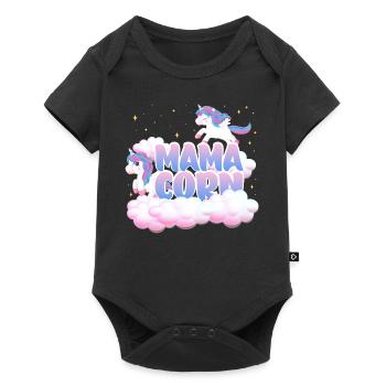 Mama Corn | Unicorn Birthday | Unicorn Theme | - Baby Premium short-sleeve bodysuit - black - Front