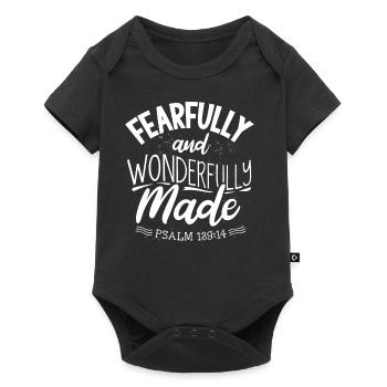 Anxious and Wonderfully Made Psalm 139 - Baby Premium short-sleeve bodysuit - black - Front