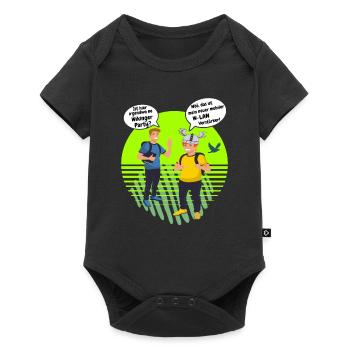 Wikinger Party oder W-LAN Verstärker Wifi Design - Baby Premium Kurzarmbody - Schwarz - Vorne