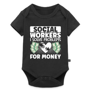 School Social Work Month Social - Baby Premium short-sleeve bodysuit - black - Front