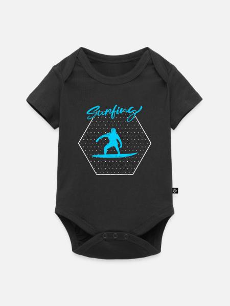 Surfing - Baby Premium Kurzarmbody - Schwarz