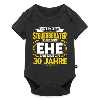 Perlenhochzeit Ehepaar 30. Hochzeitstag Geschenk - Baby Premium Kurzarmbody - Schwarz - Vorne