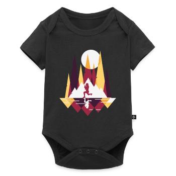 HIIT Fitness Woman - Baby Premium short-sleeve bodysuit - black - Front