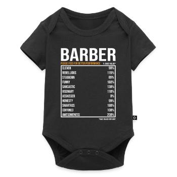 Coiffeur du jour Drôle de coiffeur - Body à manches courtes Premium Bébé - noir - Devant