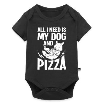 Pizza Dog Food Pizzeria Italian Puppies - Baby Premium short-sleeve bodysuit - black - Front