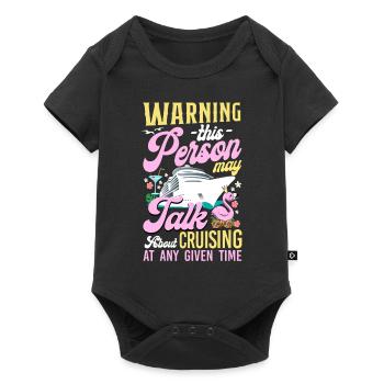 Avertissement de fille de vacances de bateau de croisière - Body à manches courtes Premium Bébé - noir - Devant