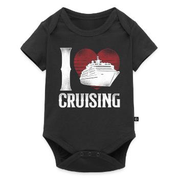 Bateau de croisière Vacances Coeur Vintage - Body à manches courtes Premium Bébé - noir - Devant