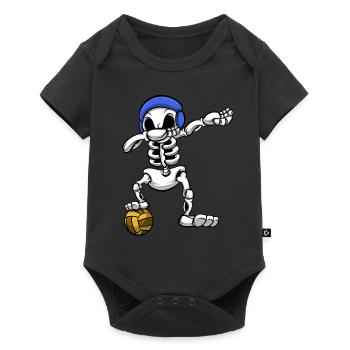 Wasserball-Teamplayer Dabbing Skeleton Wassersport - Baby Premium Kurzarmbody - Schwarz - Vorne