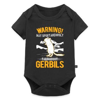 Warning Gerbil racing rat gerbil - Baby Premium short-sleeve bodysuit - black - Front