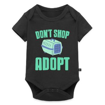Don't Shop Adopt Pet Lover Advocate T-Shirt - Baby Premium short-sleeve bodysuit - black - Front