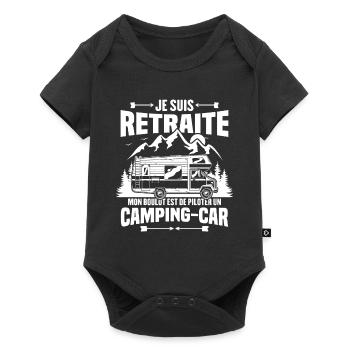 Je suis retraité et piloter un camping-car Cadeau - Body à manches courtes Premium Bébé - noir - Devant