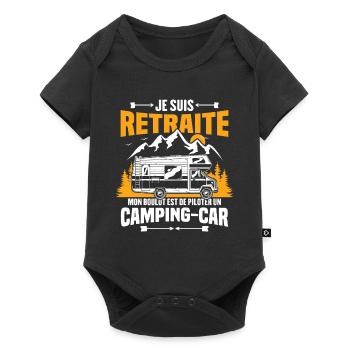 Je suis retraité et piloter un camping-car Cadeau - Body à manches courtes Premium Bébé - noir - Devant