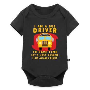 Funny School Bus Driver Appreciation anniversary - Baby Premium short-sleeve bodysuit - black - Front