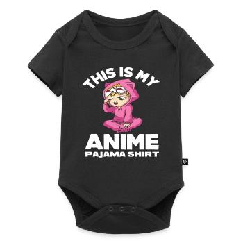 Anime Pajamas Shirt - Baby Premium short-sleeve bodysuit - black - Front