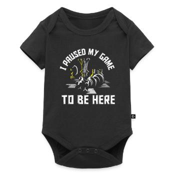 Drôle de joueur d’échecs Cadeau de joueur d’échecs - Body à manches courtes Premium Bébé - noir - Devant
