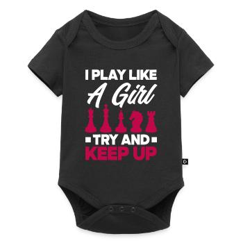Funny Chess Player Chess Player Gift - Baby Premium short-sleeve bodysuit - black - Front