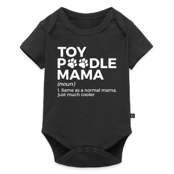 Cadeau de propriétaire de chien caniche - Body à manches courtes Premium Bébé - noir - Devant