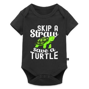 Turtle Relaxed Chill Sea Ocean Beach - Baby Premium short-sleeve bodysuit - black - Front