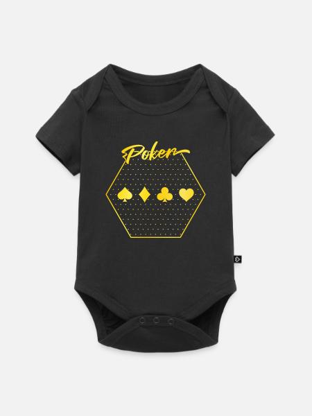 Poker - Baby Premium Kurzarmbody - Schwarz