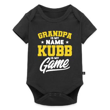 Kubb Opa Kubb ist mein Spiel Geschenk - Baby Premium Kurzarmbody - Schwarz - Vorne