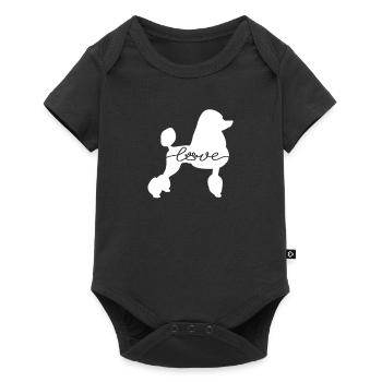 Cadeau pour propriétaire de chien caniche - Body à manches courtes Premium Bébé - noir - Devant