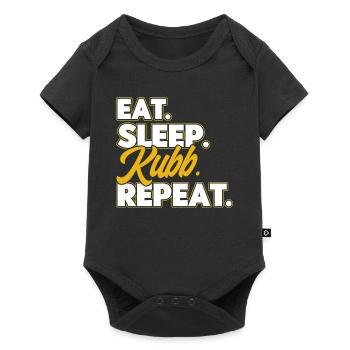 Kubb Eat Sleep Kubb Repeat Cadeau - Body à manches courtes Premium Bébé - noir - Devant
