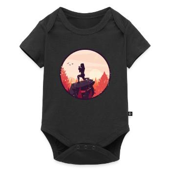 HIIT Fitness Woman - Baby Premium short-sleeve bodysuit - black - Front