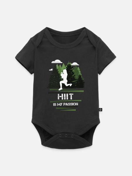 HIIT Passion - Baby Premium Kurzarmbody - Schwarz