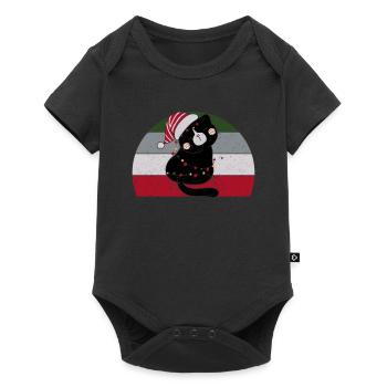 Black Cat Santa Claus Tangled Up In Merry Christma - Baby Premium short-sleeve bodysuit - black - Front