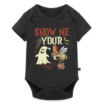 Show Me Your Ghost Bee Halloween Costume - Baby Premium short-sleeve bodysuit - black - Front